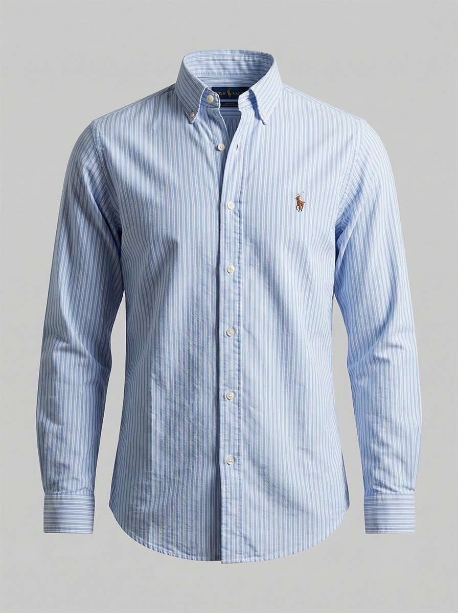 Classic Sky Blue Stripe Oxford Shirt