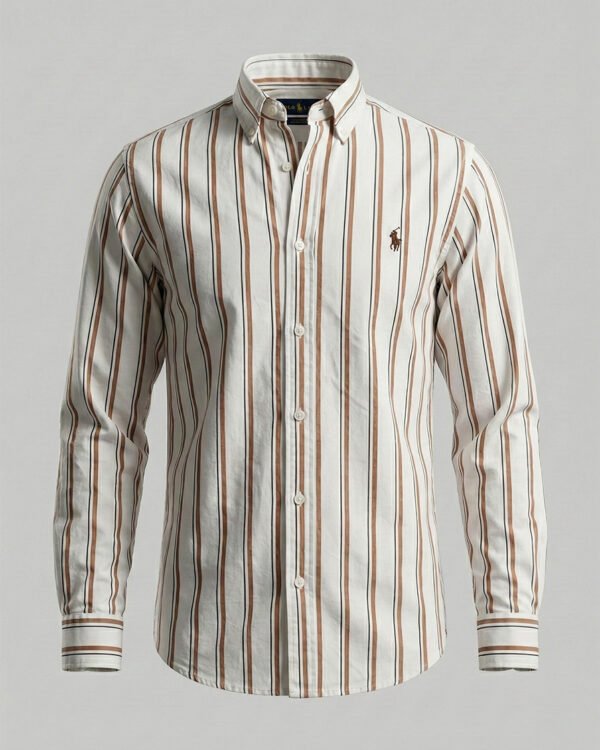 Vintage Brown Stripe Oxford Shirt