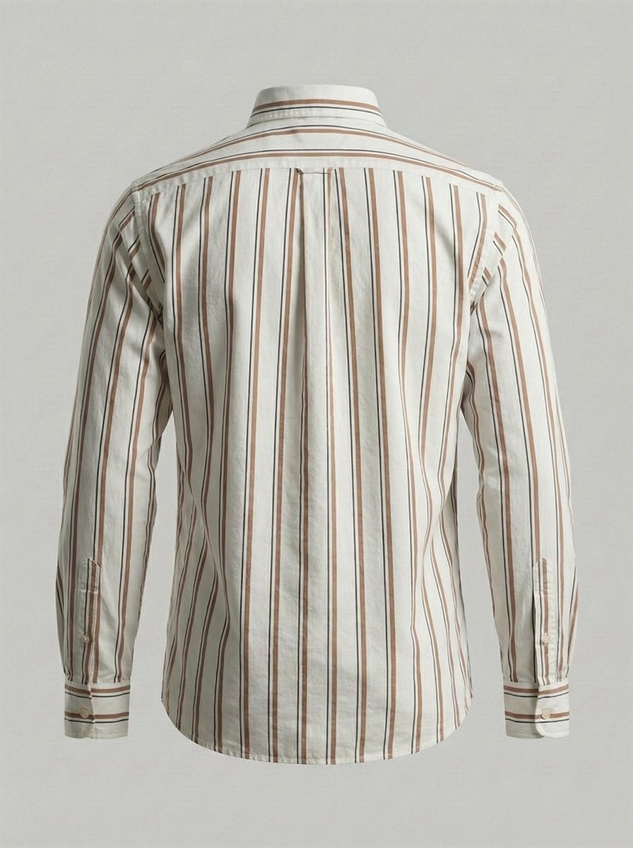 Vintage Brown Stripe Oxford Shirt