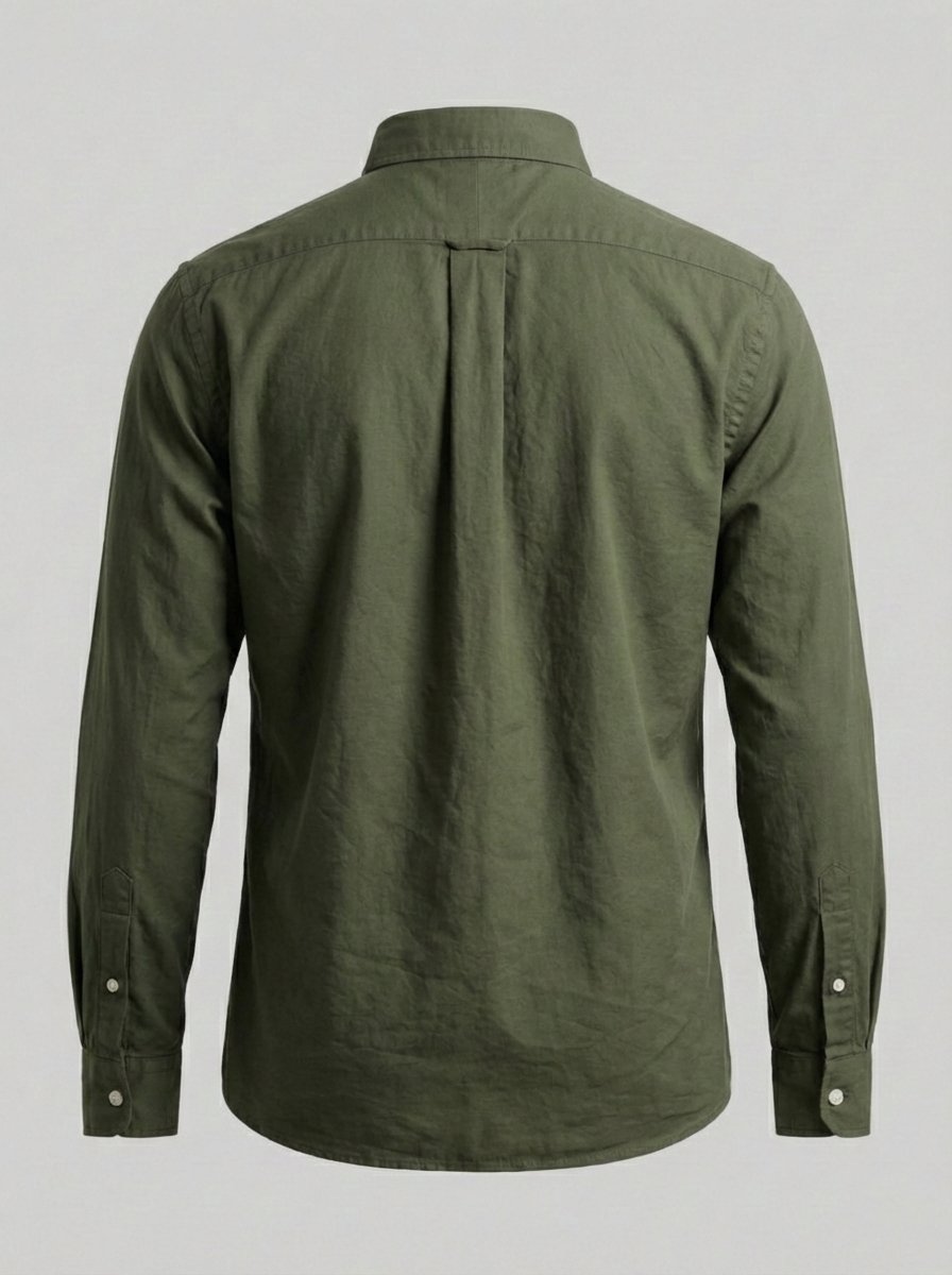 Forest Green Solid Oxford Shirt