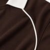 Premium Boxy Fit Lycra Polo Shirt with Contrast Piping (Coffee) - Image 2