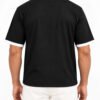 Premium Boxy Fit Lycra Polo Shirt with Contrast Piping (Black) - Image 5