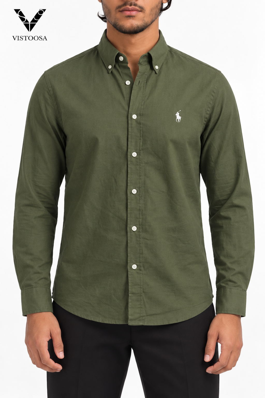 Premium Men's Oxford Cotton Full Sleeve Shirt (Forest Green)