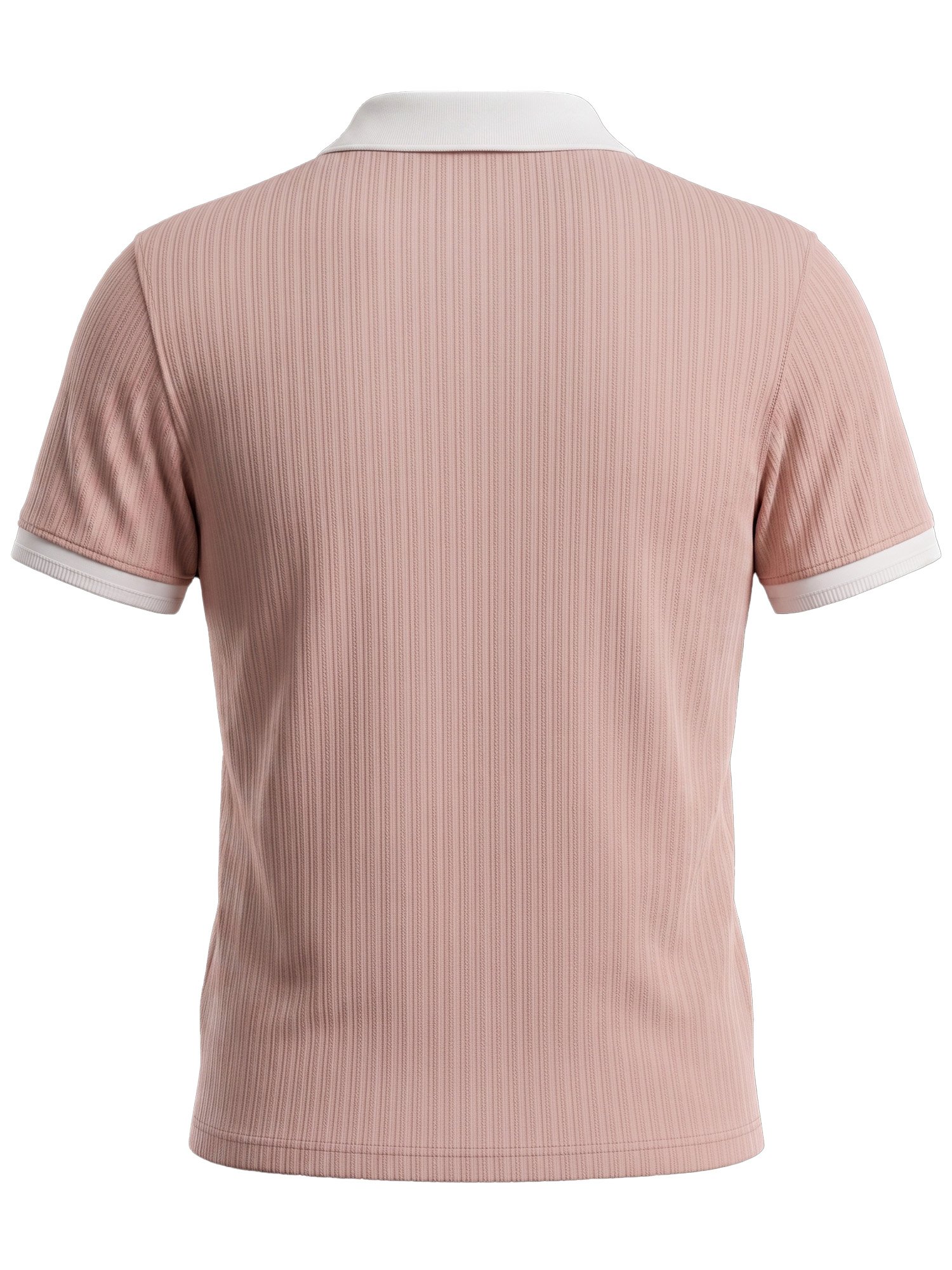 Nude Pink Johnny Collar (V-neck) Polo - Image 3
