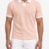 Nude Pink Johnny Collar (V-neck) Polo