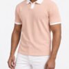 Nude Pink Johnny Collar (V-neck) Polo - Image 3